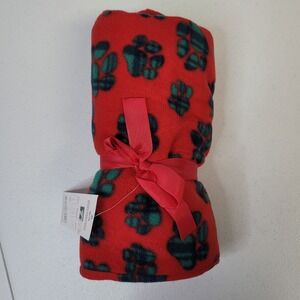 Sleep Street Men Red Paws Flannel Fleece Sleep Pants Mens Medium Paws Print